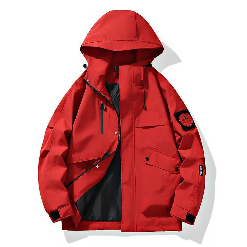 Women's Trendy Outdoor Windbreaker Jacket Spring Autumn Three-Proof Simple Mountaineering Suit for Casual Comfortable Wear