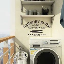 English Title LAUNDRY ROOM Bathroom Home Decoration Wall Stickers Wholesale Wall Decoration  Living Room Decoration