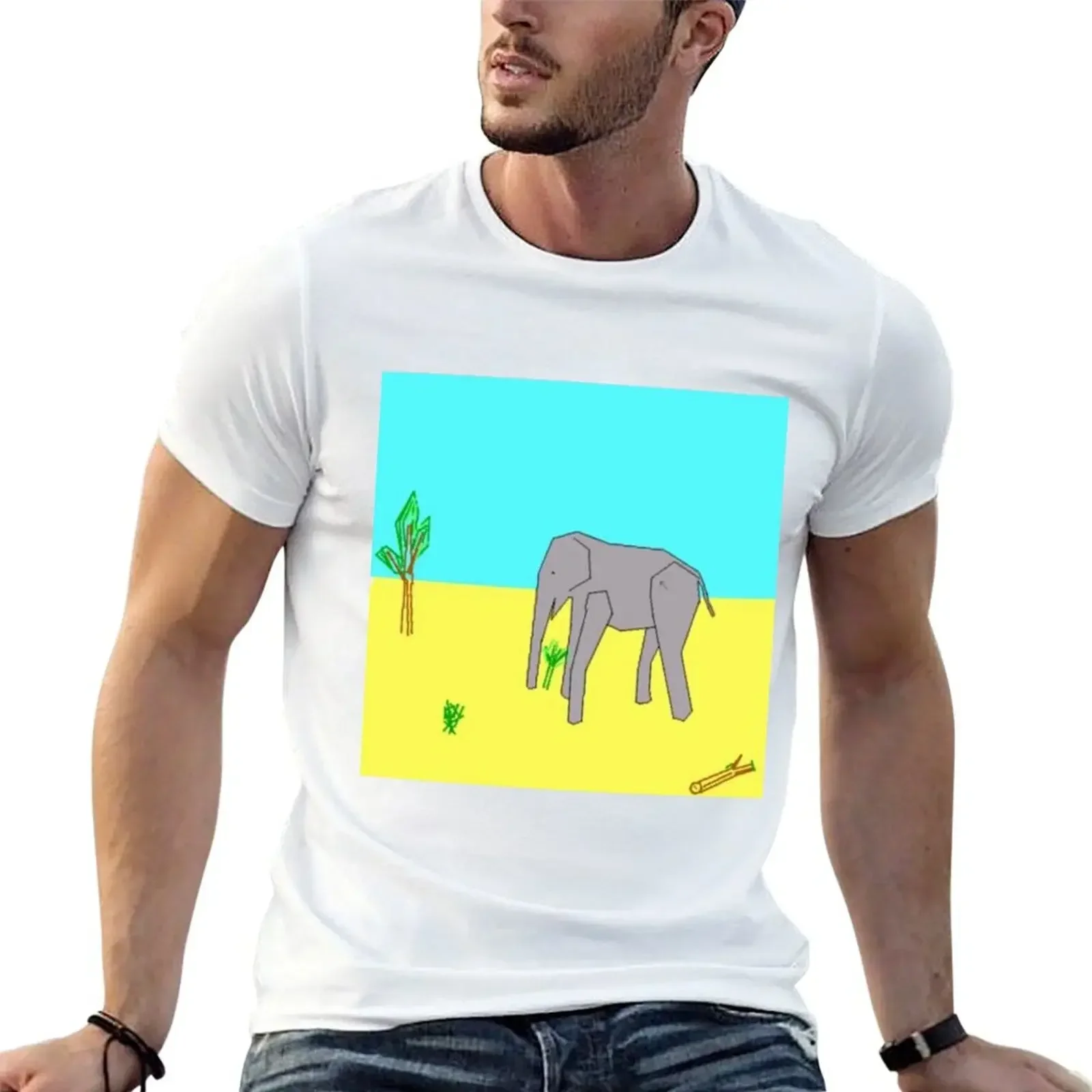 

The Most Realistic Elephant Ever Programmed T-Shirt oversizeds anime clothes blacks men clothes