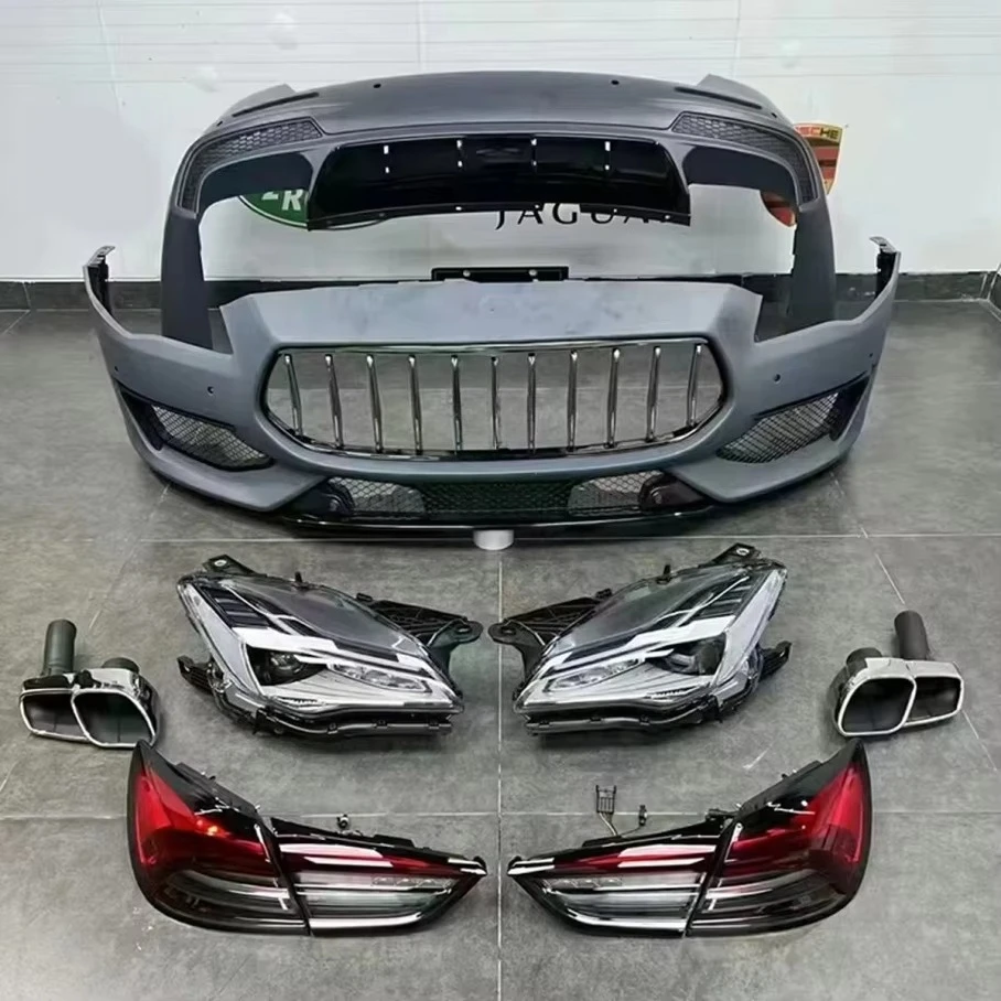 Car Body Kits Front Rear Bumper Lip Grill Back Spoiler Headlamp Tail Lights for Maserati Quattroporte Upgrade Trofeo Kits