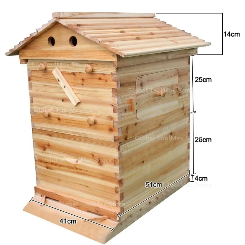 Design Automatic Bee Hive Full Set, Complete Beekeeping System for Easy Harvest & High Yield
