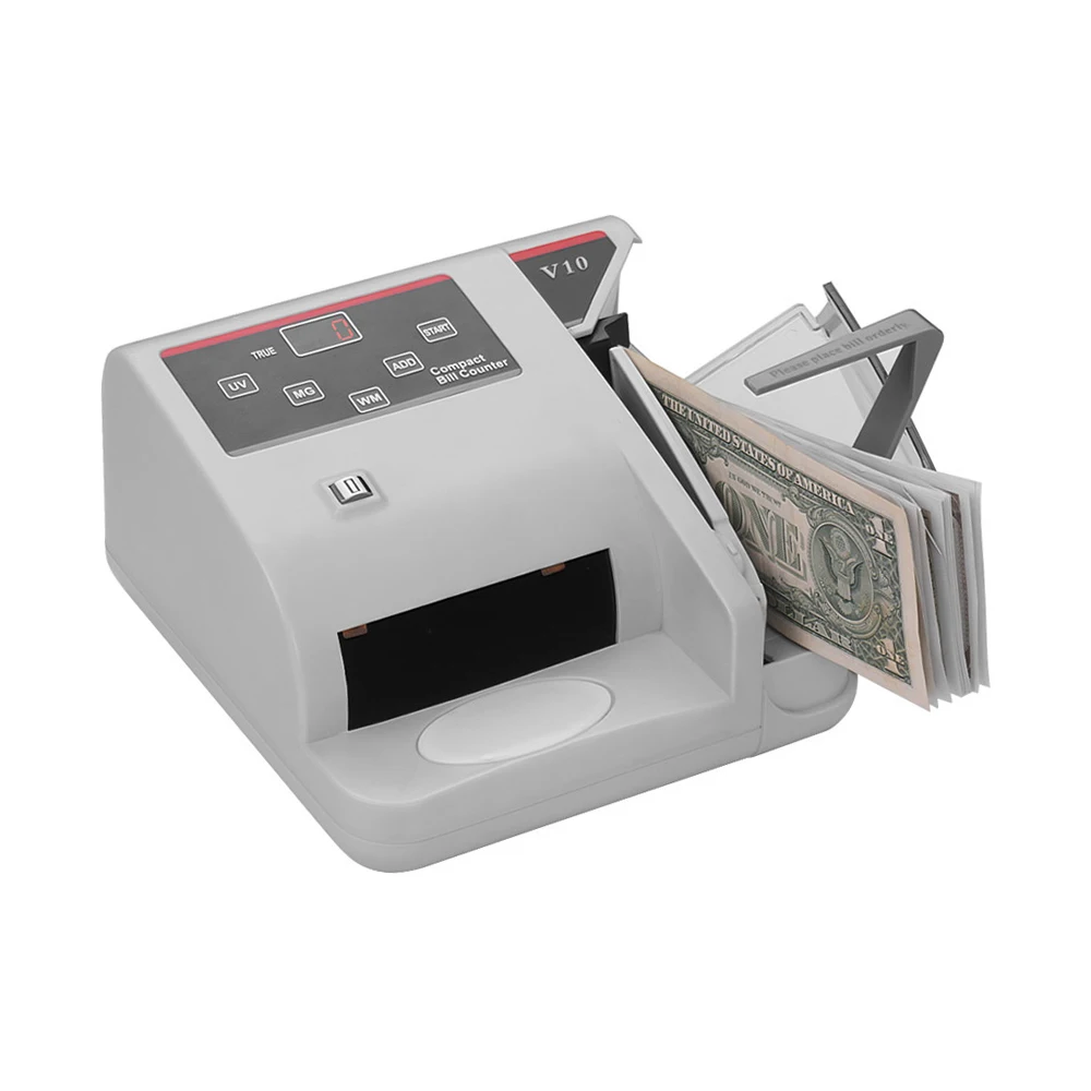 Portable Mini Money Counter Worldwide Currency Cash Banknote Bill Counting Machine Detector with UV/MG/WM Counterfeit Detection