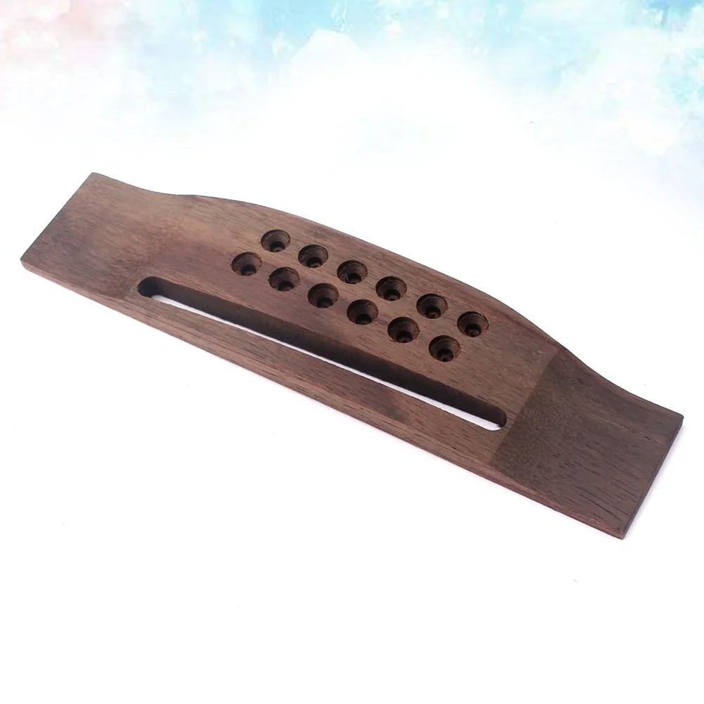 

Rosewood Saddle Thru Slotted 12-String Acoustic Guitar Bridge Replacement Parts DIY Fun Vintage Look Go211 Guitar Bridge