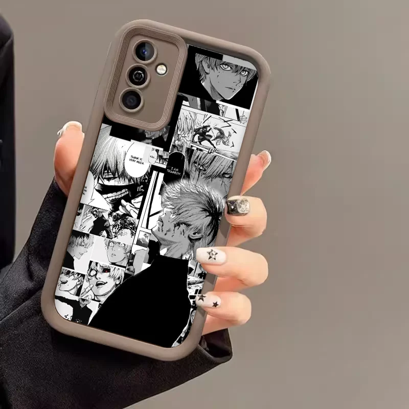Japão anime t-tokyo ghoul caso de telefone para samsung galaxy s25 ultra s24 plus s23 fe s22 s21 a55 a54 5g silicone capa macia fundas