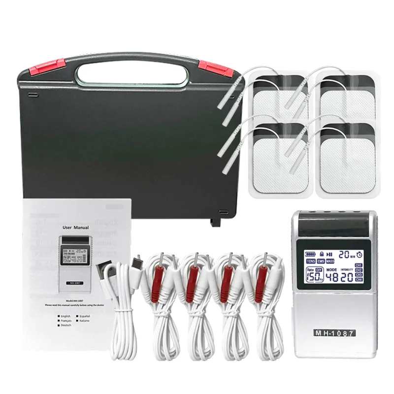 

48-режимный аппарат для массажа тела Tens Unit с 20 уровнями интенсивности, рук, ног, шеи, облегчение боли в спине, расслабляющий перезаряжаемый массажер Ems