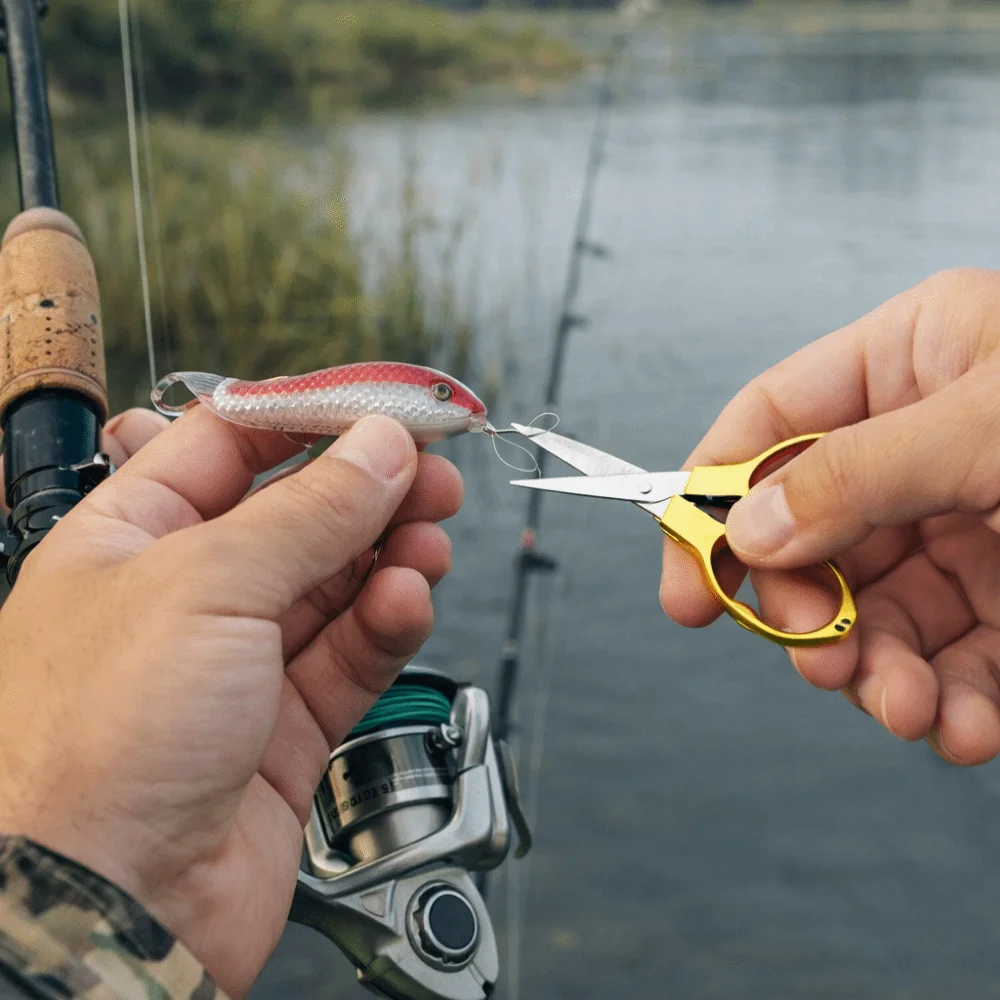 Key ring opening slot Fishing Shears Thickened cutting body Stainless Steel Multifunctional Snips Gold/Silver Finish