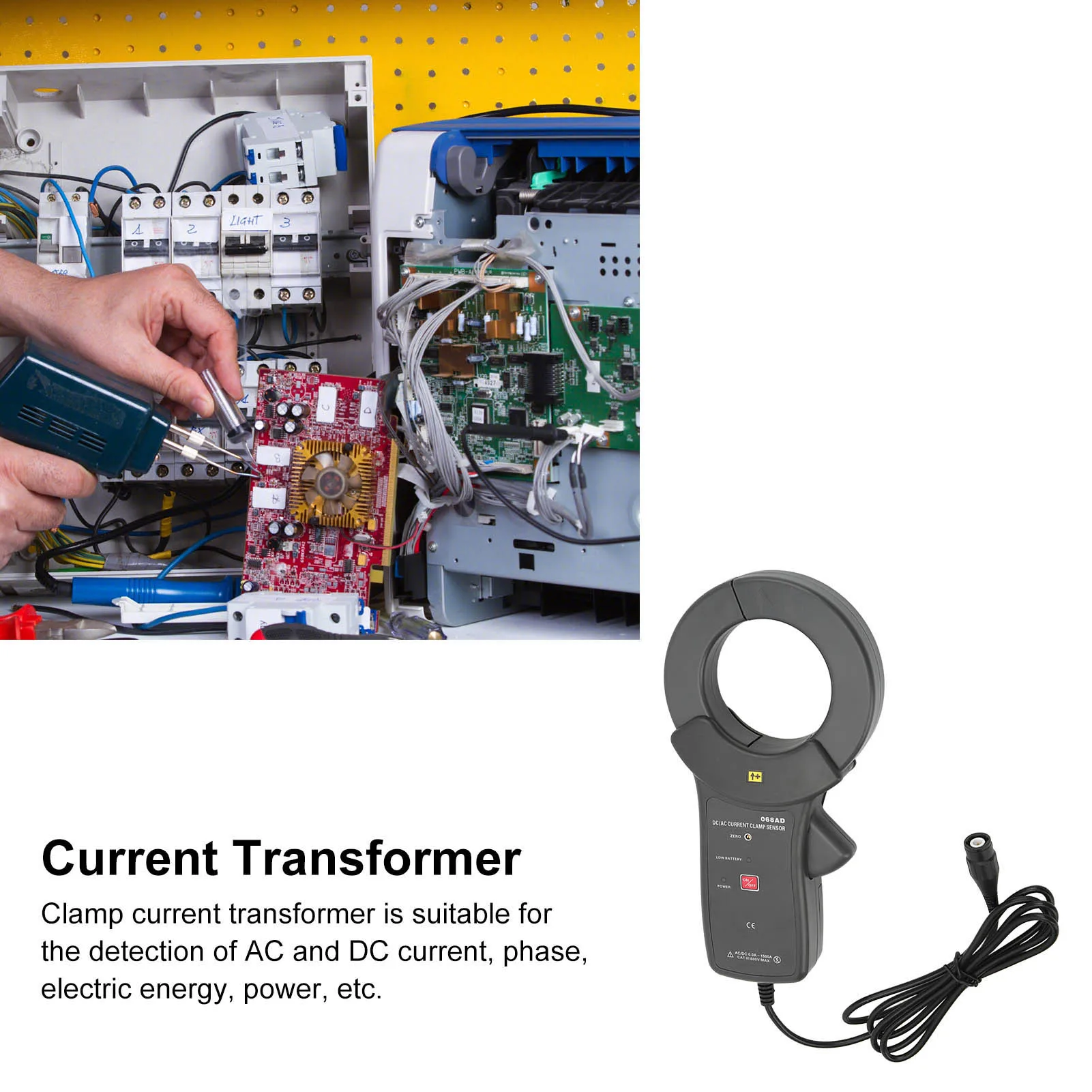 Clamp Current Sensor Current Sensor ETCR068AD Clamp Current Transformer Portable High Accuracy AC  Current Sensor for Industry