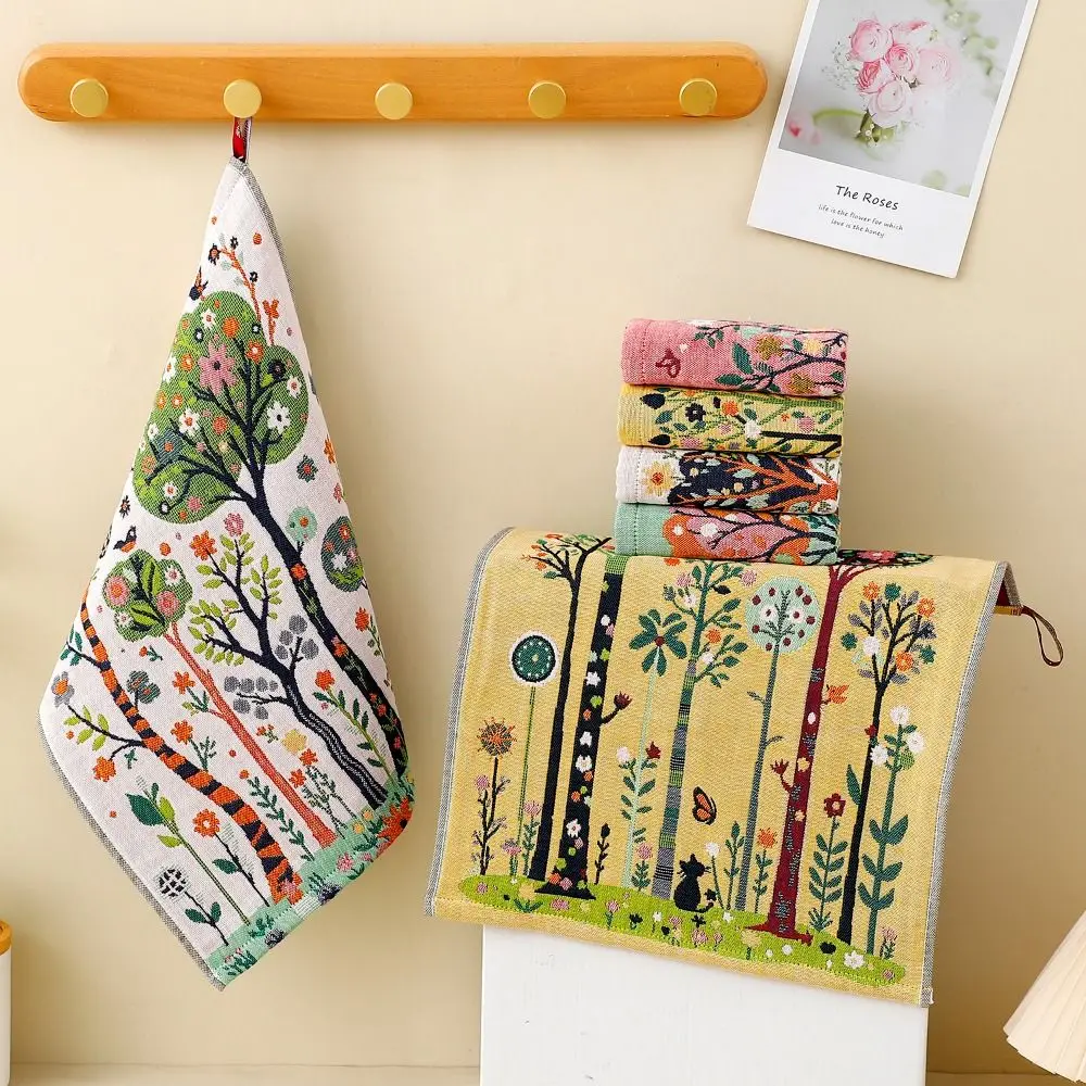 New 34x40cm Large Hand Towel 4 Layer Cotton Gauze Decorative Kitchen Towel Quick Dry Pure Cotton Dish Cloth Home Restaurant