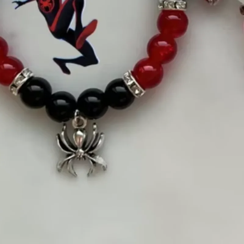 Miles Morales and Gwen Stacy Matching Bracelet With Heart Magnet