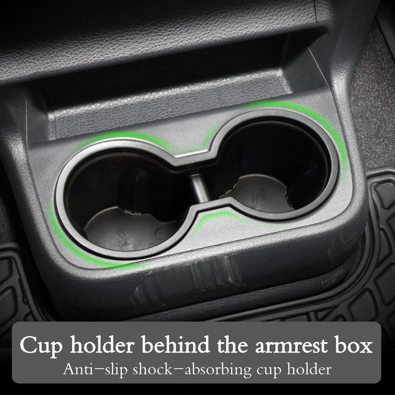 Car Water Cup Holder Storage Box For Toyota Sienna 2021 PVC Padding Anti-Slip Pad Fixed Beverage Holder Auto Accessories