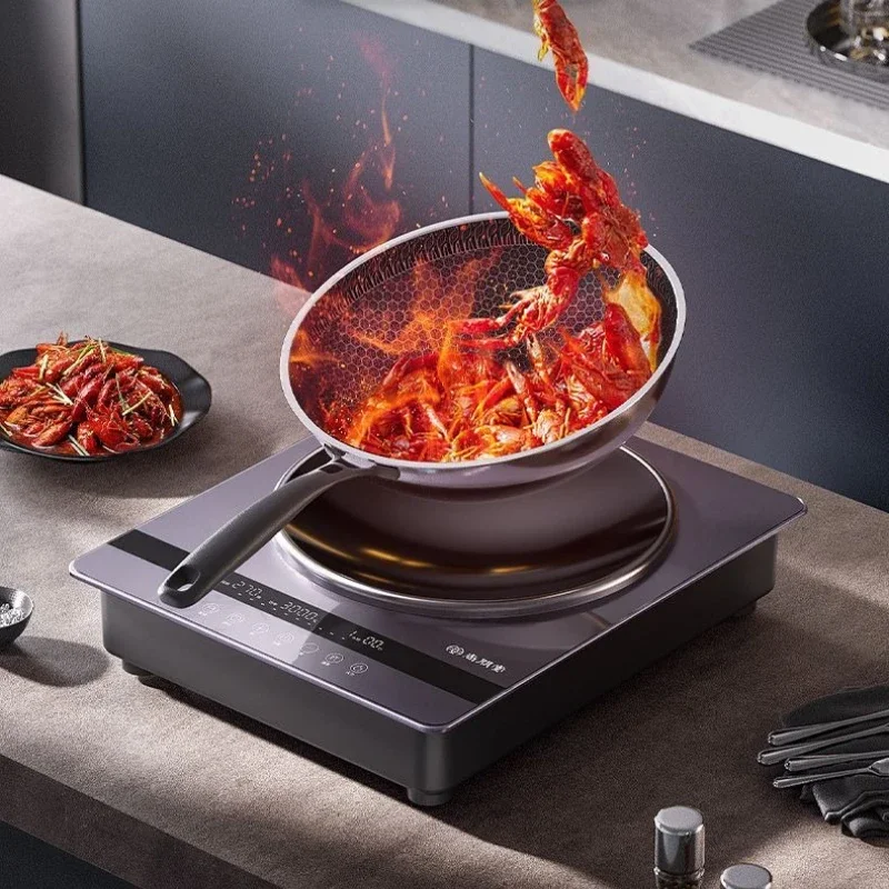 

Вогнутая индукционная плита 3000 Вт, высокая мощность, жестокая огневая мощность, многофункциональная домашняя плита для жарки