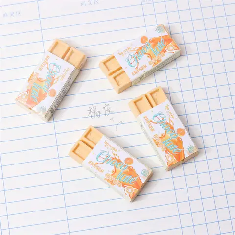 1 st jordgubbschoklad suddgummi mini rosa färgfri dammrengöring korrigeringsverktyg kontor skola F7656 10 best sales rosa suddgummi - №2