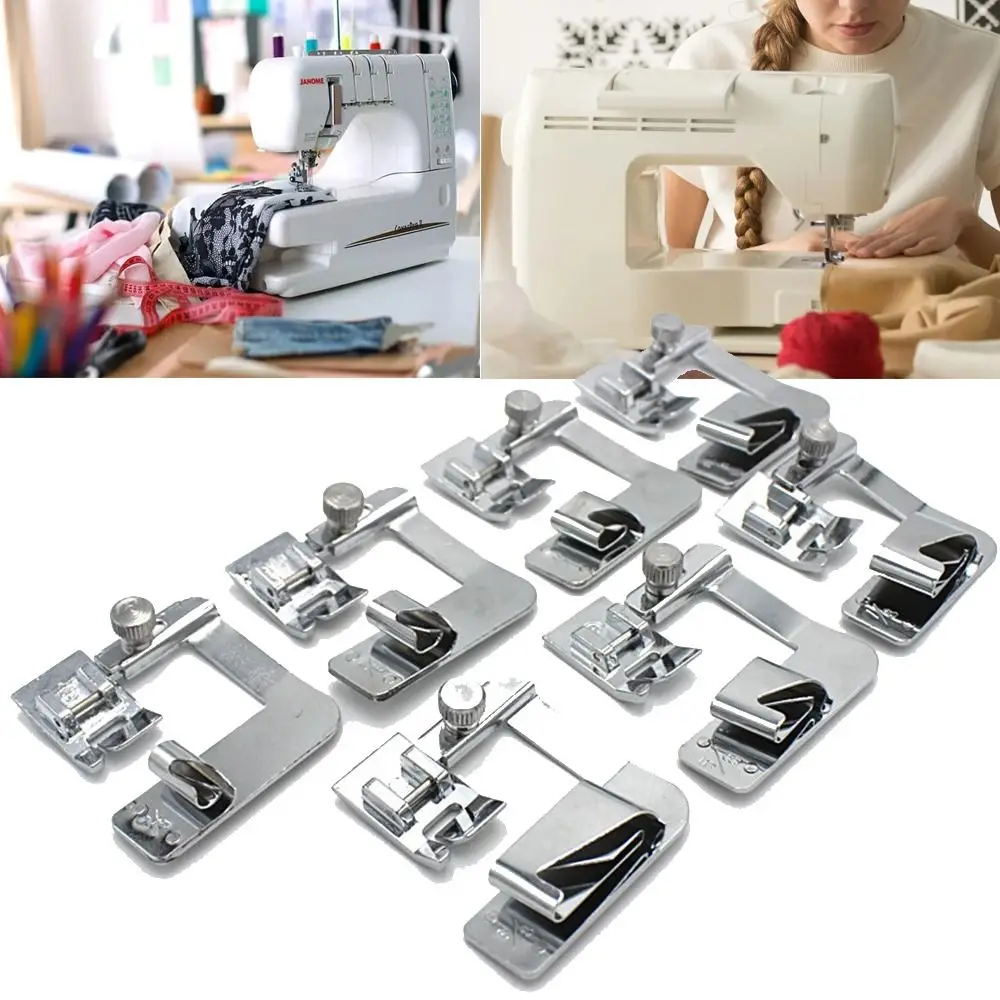 1pc Sewing Hemmer Presser Rolled Hem Feet Sewing Accessories Household Foot Presser Multi-function Sewing Machine Foot