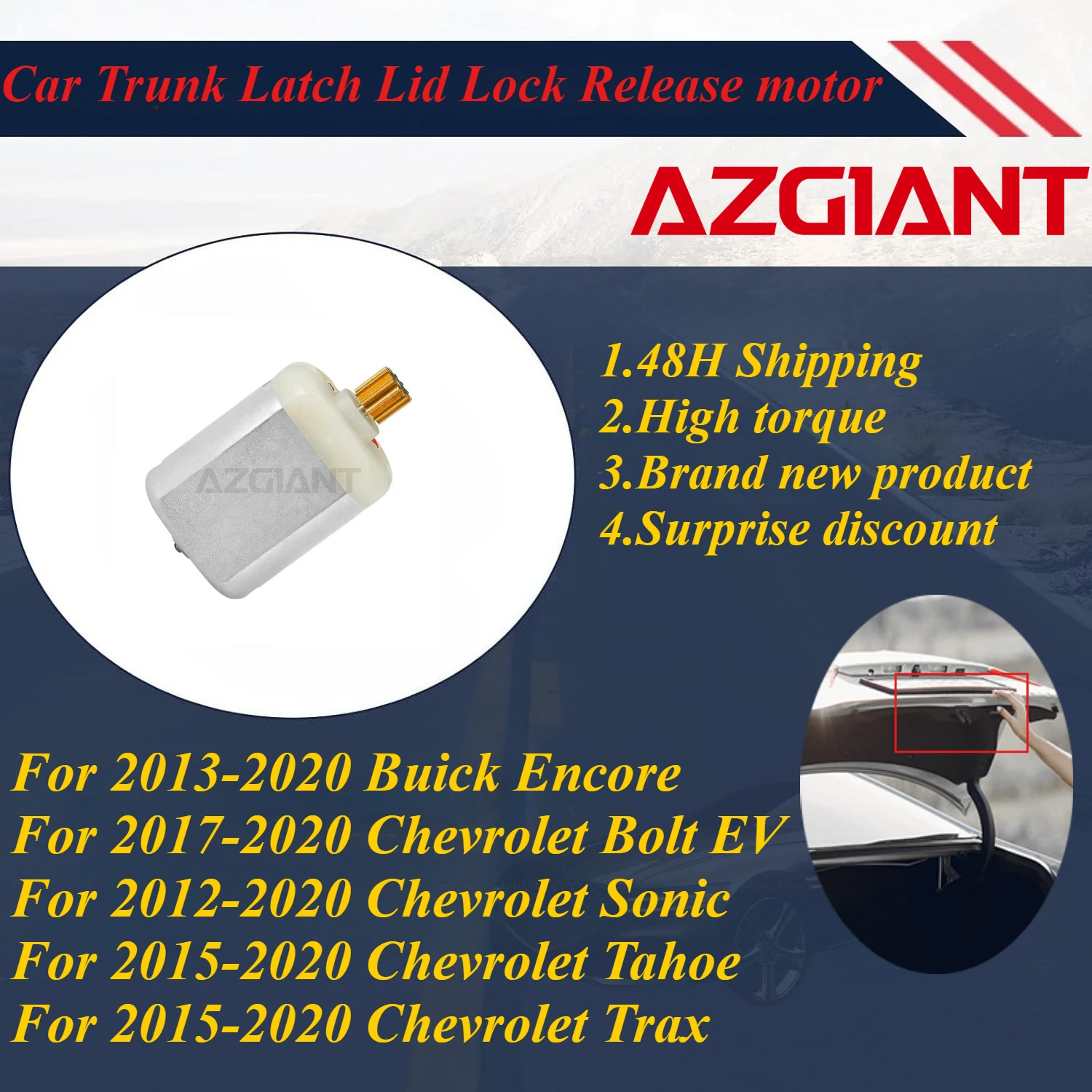 

Azgiant Car Rear Trunk Hatch Lock Actuator motor for 2013-2020 Buick Encore/2017-2020 Chevrolet Bolt EV/Sonic 2012-2020 parts