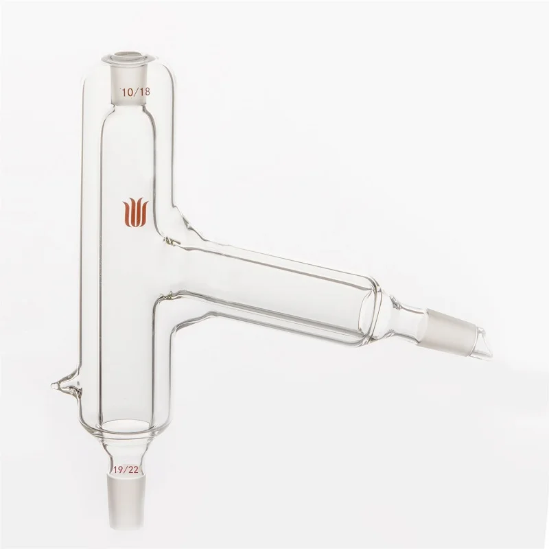 SYNTHWARE Distillation head with vacuum interlayer, Fmale joint 10/18, Ohter joints 14/20 19/22 24/40, Borosilicate glass, A54