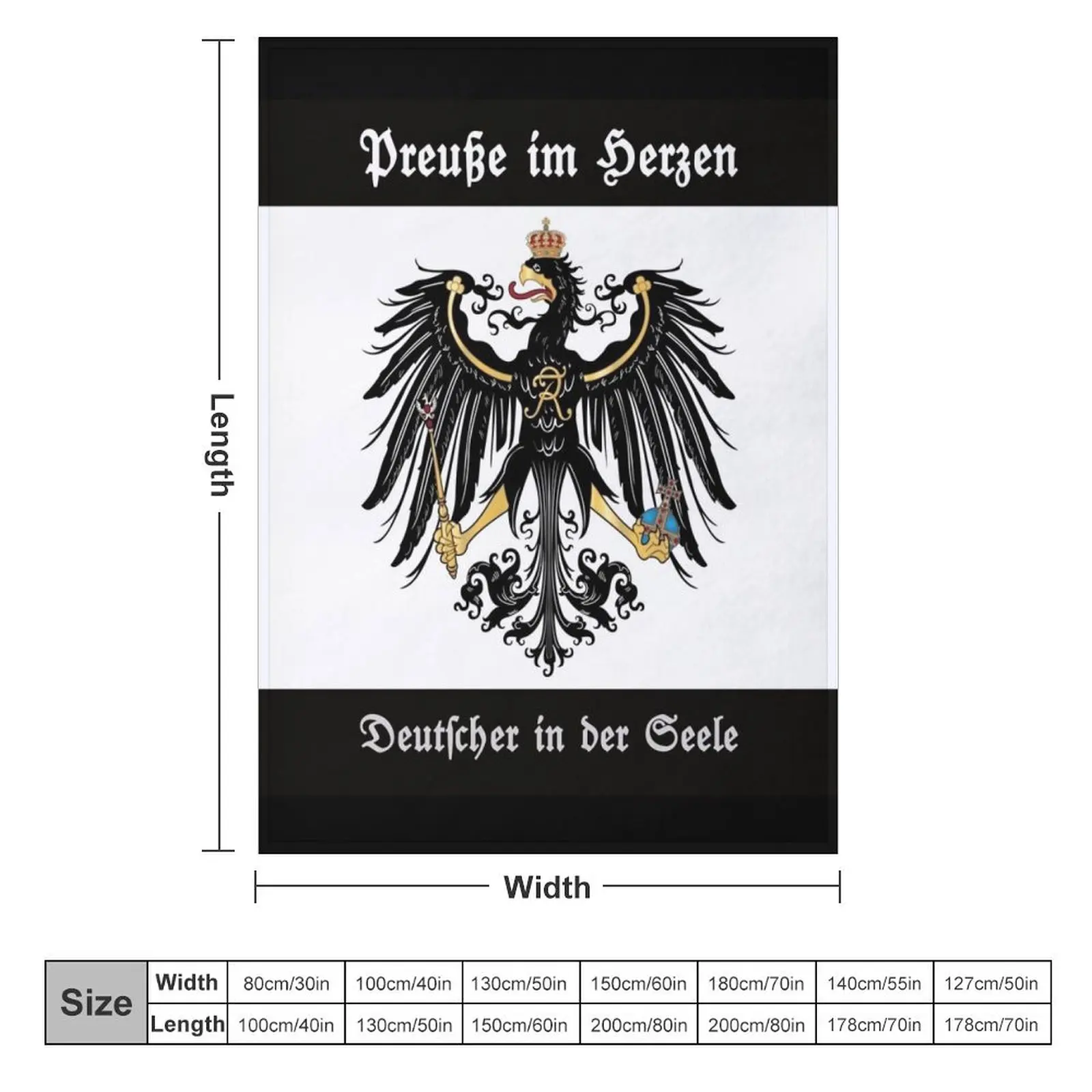 Prussian in heart - German in soul Throw Blanket Thin For Baby Blankets