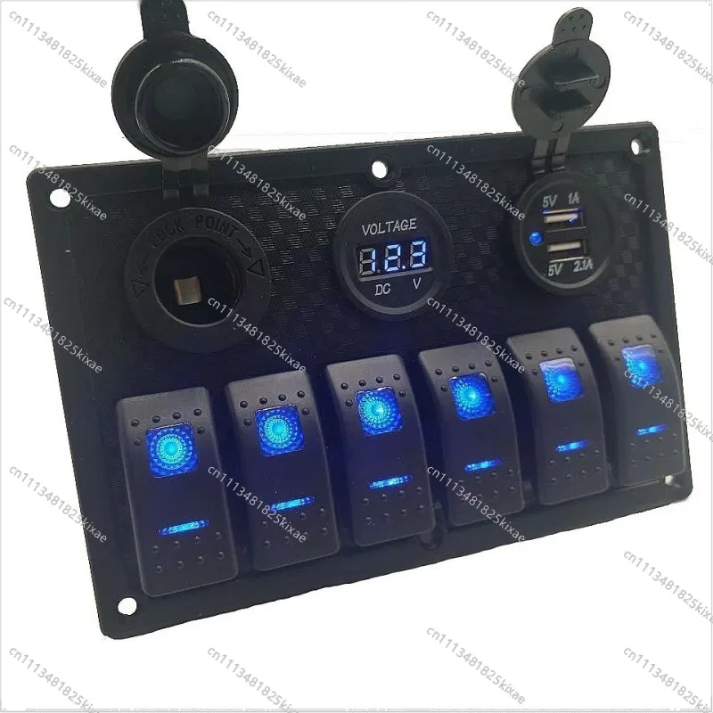 For Yacht Control Panel Combination 6 + 3 RV Retrofit Ship Type Switch Panel USB Charger Voltage