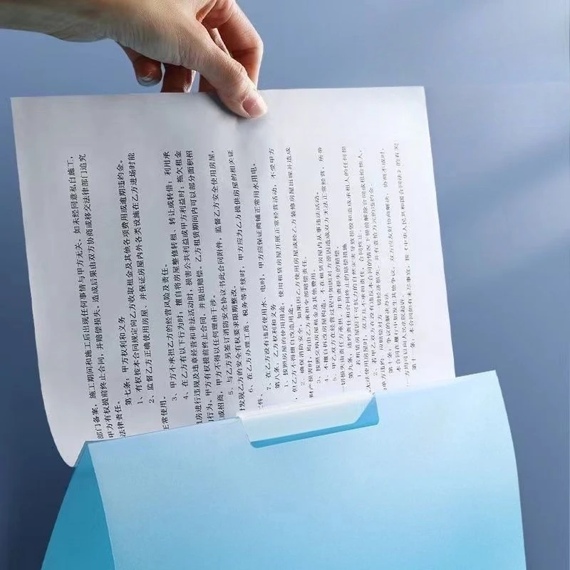 Back To School Rotating Side Opening Folder Folder, Drawer Clip, Contract Sheet, Transparent Color Test Paper Storage, Student