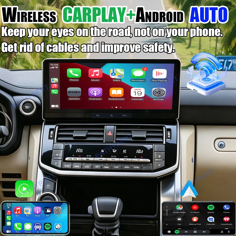 Car Radio Android 15 Wireless Carplay 12.3