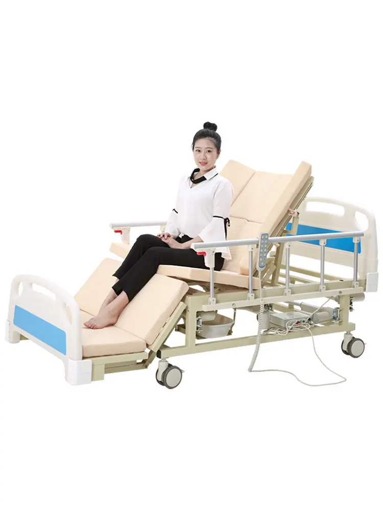 Electric Nursing Bed Household Multi-Functional Medical Sickbed Lifting Hospital for the Elderly Therapeutic Bed Turn-over