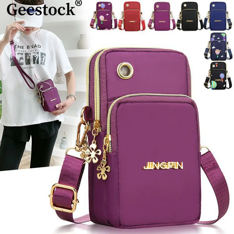 Geestock Handbags For Women Balloon Mobile Phone Crossbody Bags Women Shoulder Bag Pouch With Headphone Plug 3 Layer Wallet 2023