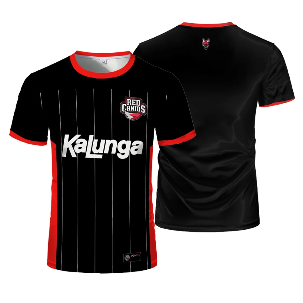 2024 New Summer Red Canids Kalunga Men T-shirt Esports Team Uniform Jersey Tshirt Original O-Neck Breathable Oversized Sport Tee