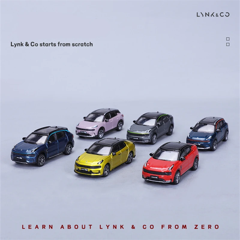 Bburago 1:64 Lynk & Co 01 02 03 + 05 06 Alloy Car Model Car Metal Simulation Metal Miniature Scale Vehicles Car Model Collection