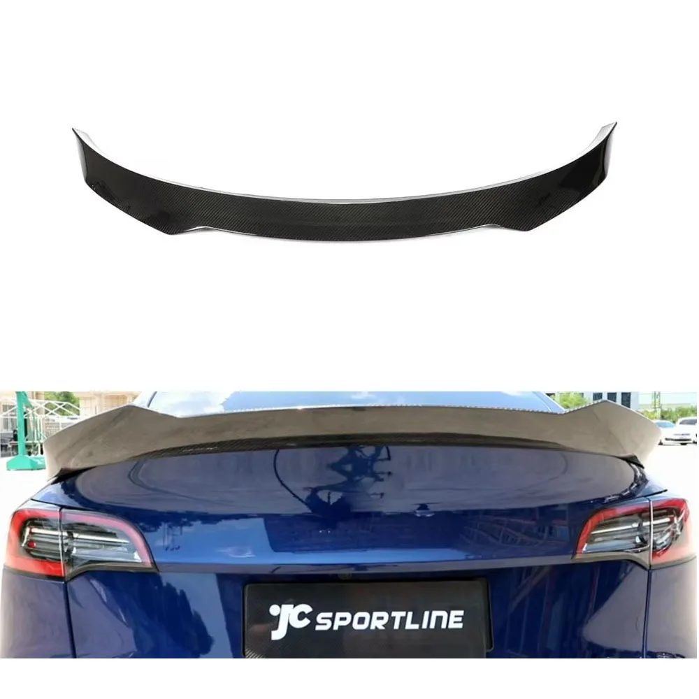 Dry Carbon Fiber Rear Trunk Spoiler for Tesla Model Y Sport Utility 4-Door 2019-2021