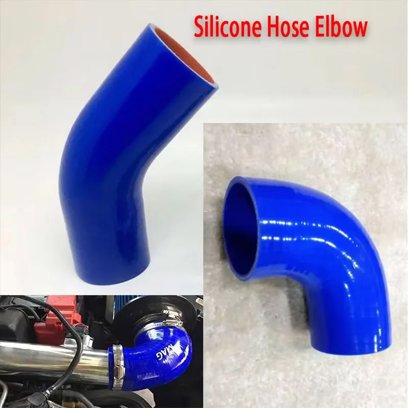 Car Modification 45/90 Degree Silicone Hose With High Temperature And Pressure Resistance ID16-76mm Turbocharged Intake Pipe