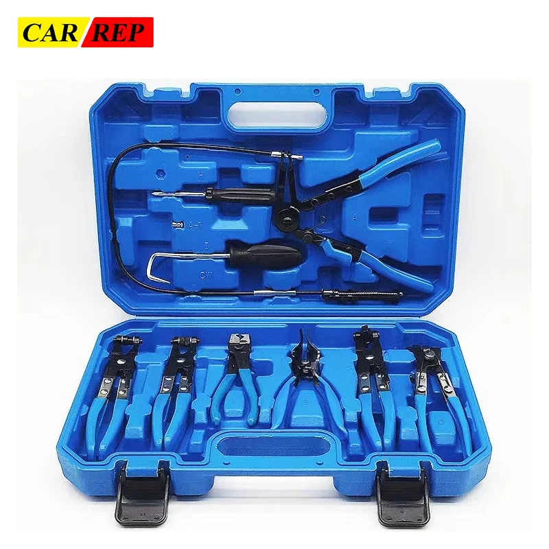 Automatic Hose Clamp Set, High Quality, 9 Pieces, Pliers Set, Flexible Wire, Cable Remover, Oil Seal, Screwdriver, Car Repair