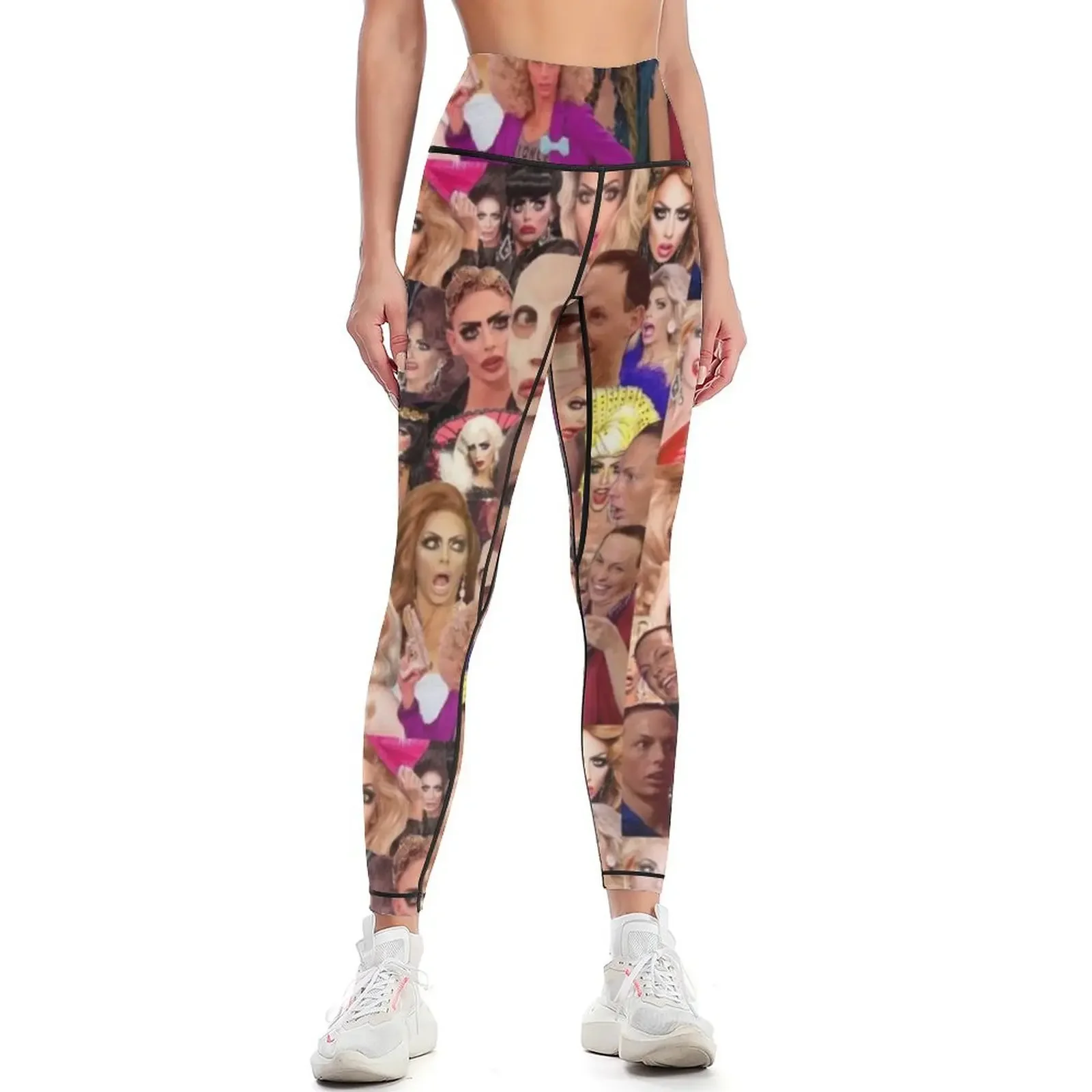 

Alyssa Edwards Collage Leggings Women's fitness Fitness's gym clothes Tight fitting woman sporty woman gym Womens Leggings