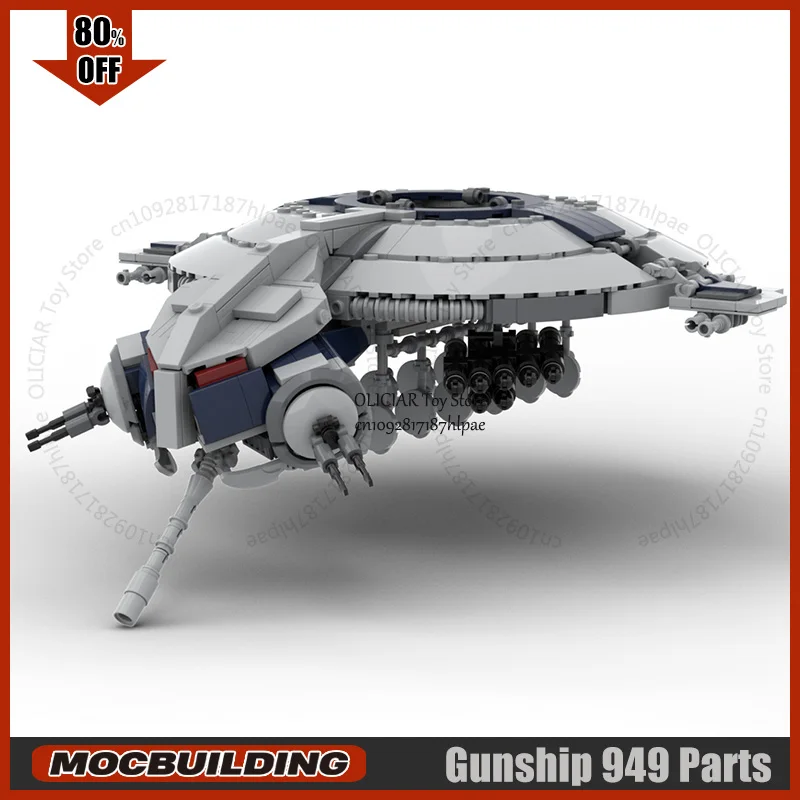 Space Movie MOC Droid Gunship Star Battle Model Building Blocks Construction DIY Creative Toys Technology Bricks Gifts Birthday view 5