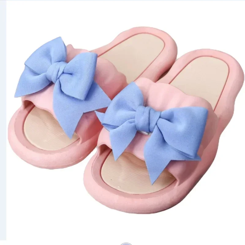 Women Summer  New Outside Casual Non-Slip Beach Shoes Thick Sole Womens Shoes Bowknot Slippers for Women Zapatos De Mujer2024