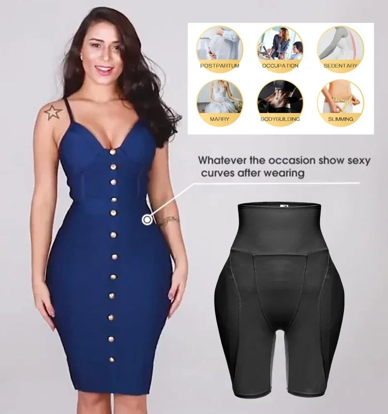 High Waist Trainer Shapewear Slim Body Shaper Fake Ass Butt Lifter Padded Booty Hip Enhancer Thigh Trimmer Tummy Control Panties