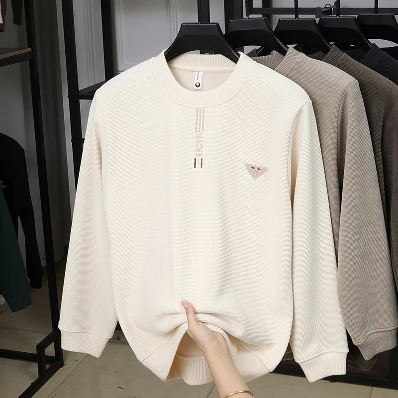 Luxury High Quality 2024Autumn/Winter Round Neck brand Exquisite Embroidery Men\'s Sweater fashion Casual Thick  Knitted pullover
