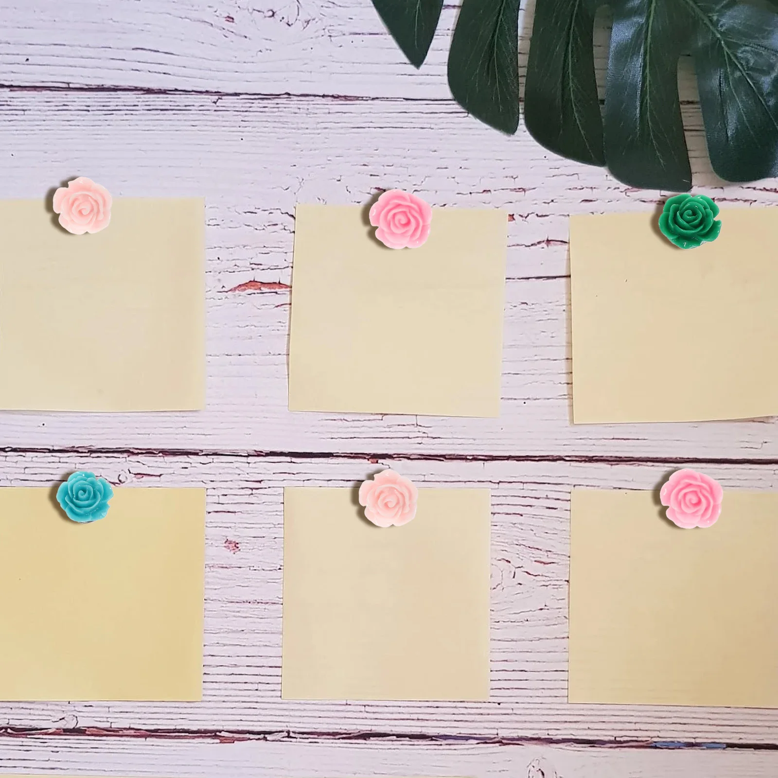 

30pcs Rose Flower Pushpins Delicate Thumb Tacks Reusable Multi- Accessories Home Office Supplies Pins