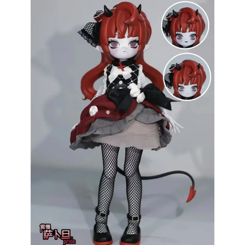 

In Stock 1/8 Bjd Devil'S Horns Blind Box Caixa Caja Movable Doll Ornament Dolls Kawaii Toys Cute Action Anime Figures