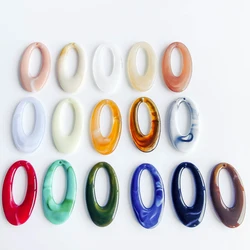 Acrylic Plastic Oval Retro Pendant Earring Accessories Eardrop Necklace Charms Jewelry Finding DIY Making Diy Material 10pcs
