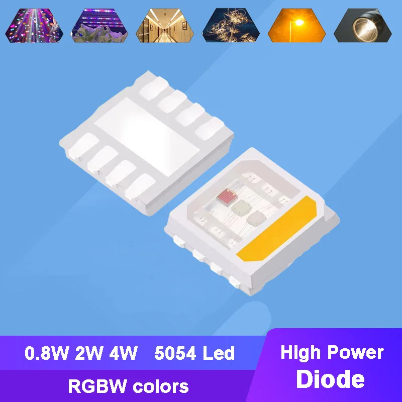 حبة الصمام الثنائي LED ، أحمر ، أخضر ، أزرق ، أبيض ، 3 فولت ، RGBW ، 10 من من من من من LED