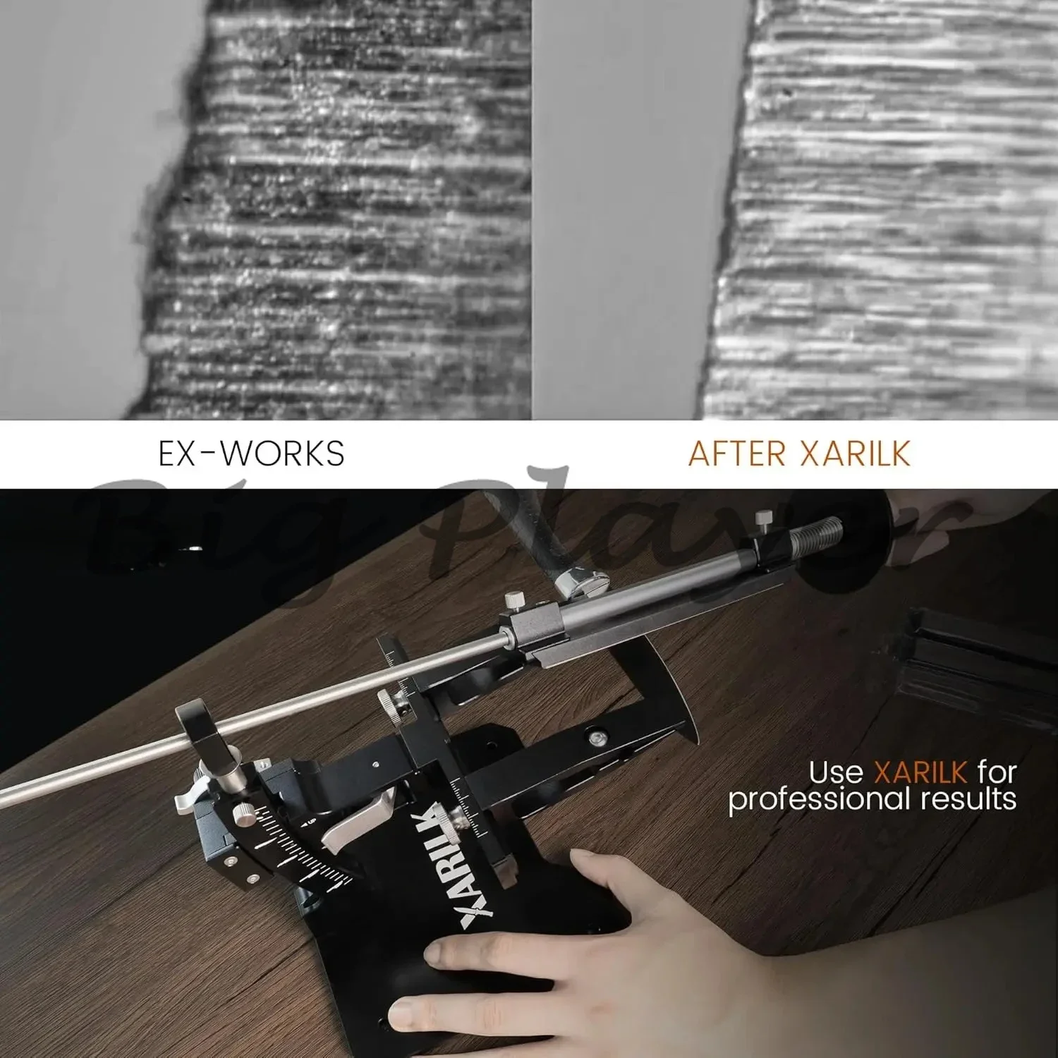 XARILK Afilador de cuchillos profesional de aluminio, sistema de afilado de cuchillos guiado GEN3, kit de afilado de cuchillos con 3 placas de diamante