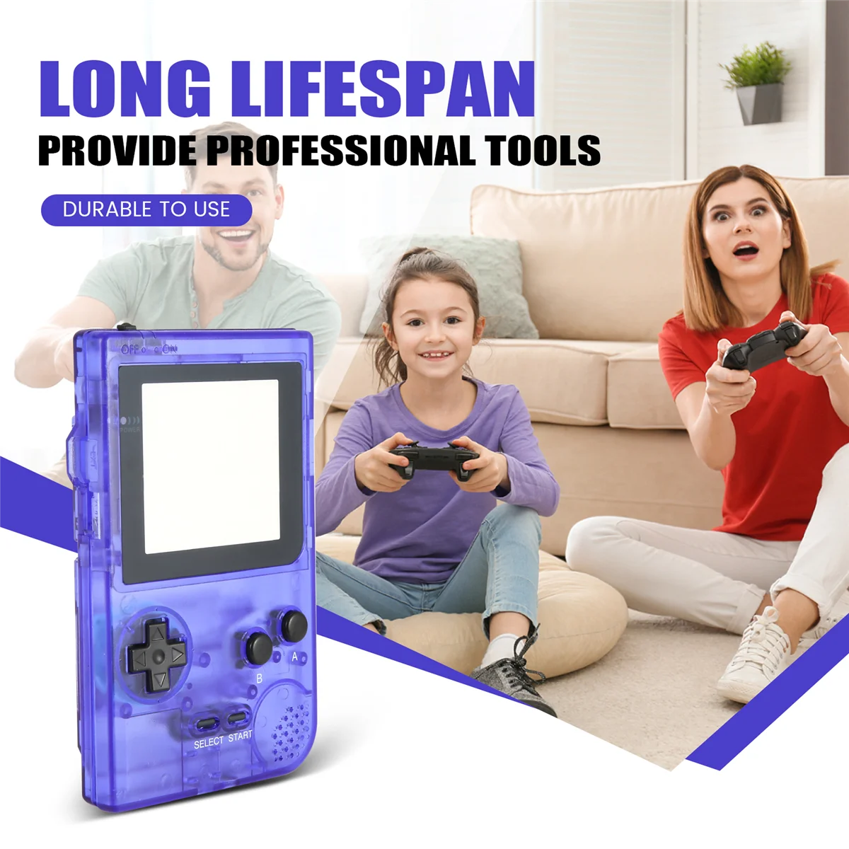 AT-Shell Replacement for Gameboy Pocket Game Console for GBP Shell Case with Buttons Kit Class Lens Translucent Deep