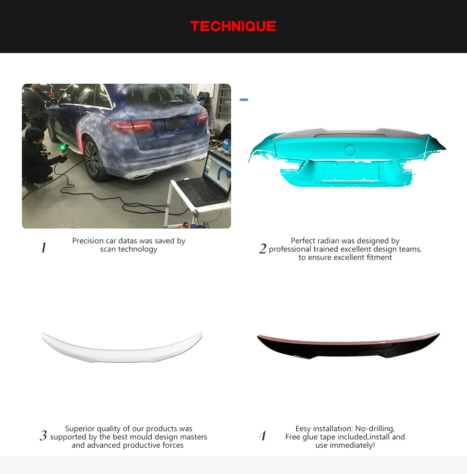 Dry Carbon Fiber F36 Ducktail Spoilers For BMW F36 440i 435i 428i 420i M Sport Gran Coupe 4-Door 14-20