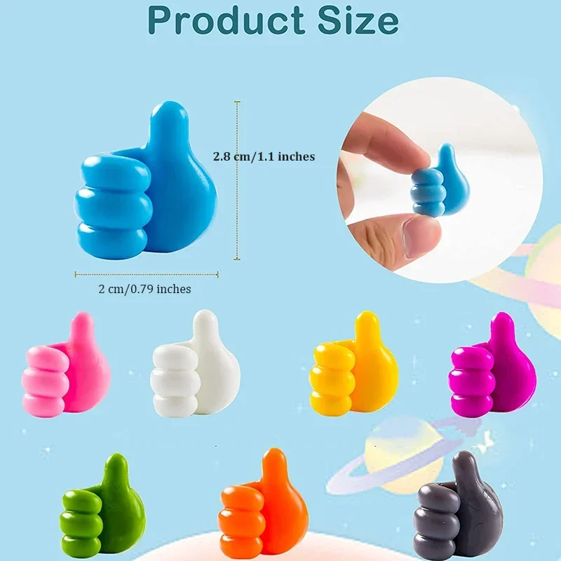 50pcs Multifunctional Cable Clip Organizer Wall Hooks Silicone Thumb Self Adhesive Cord Holder Wire Hanger  Home Storage Clip