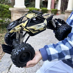 Metal RC Car 40 CM Remote Control Cars Radio Buggy Truck Racing Drift with Led Lights Toys Gift for Boys Girls Children Kid