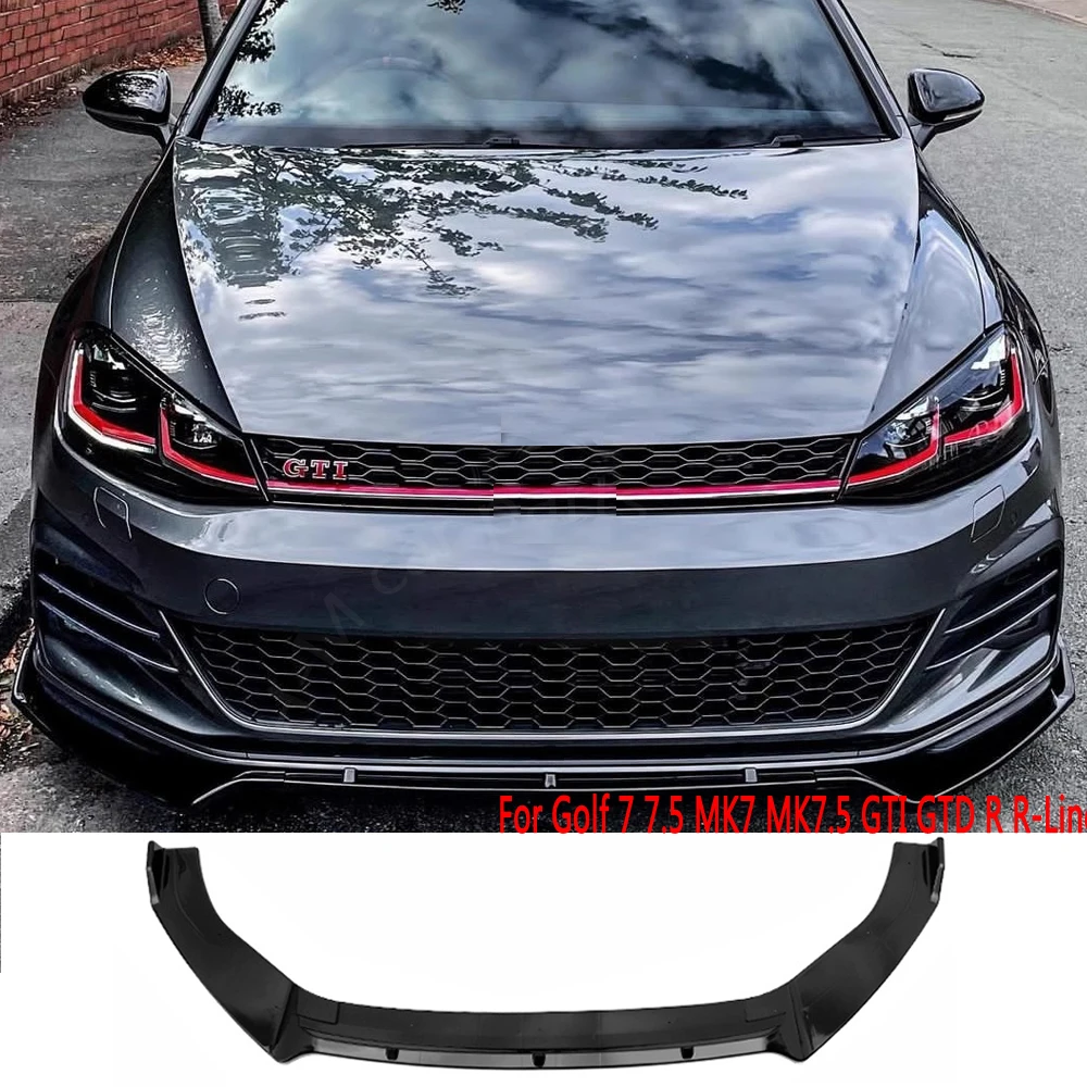 

Front Bumper Spoiler Lip For Golf 7 7.5 MK7 MK7.5 GTI GTD R R-Line 2012-2020 Maxton Style Diffuser Body Kit Spoiler Guard