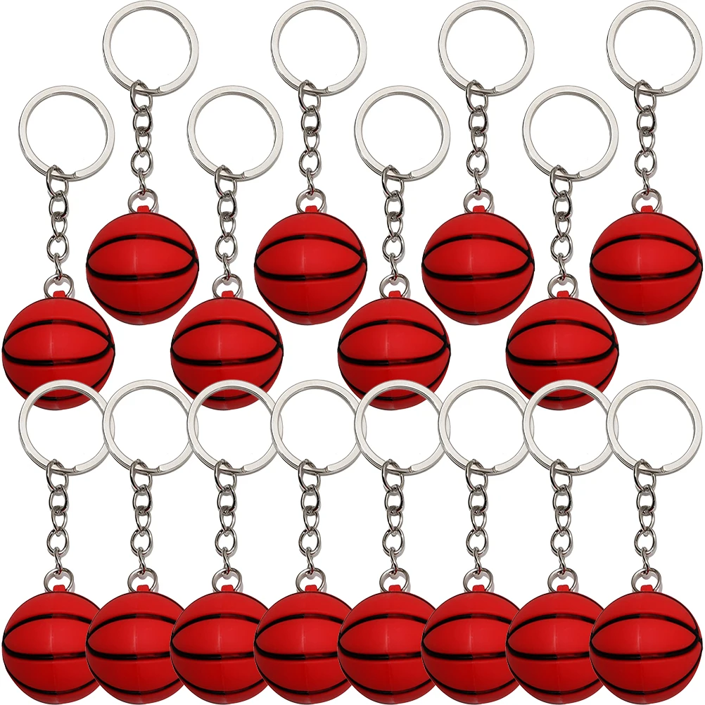 

16pcs Keychains Keyring Sports Basketball Kids Gifts Accessories Pendant Luggage Decor Players Favors Packaging Box
