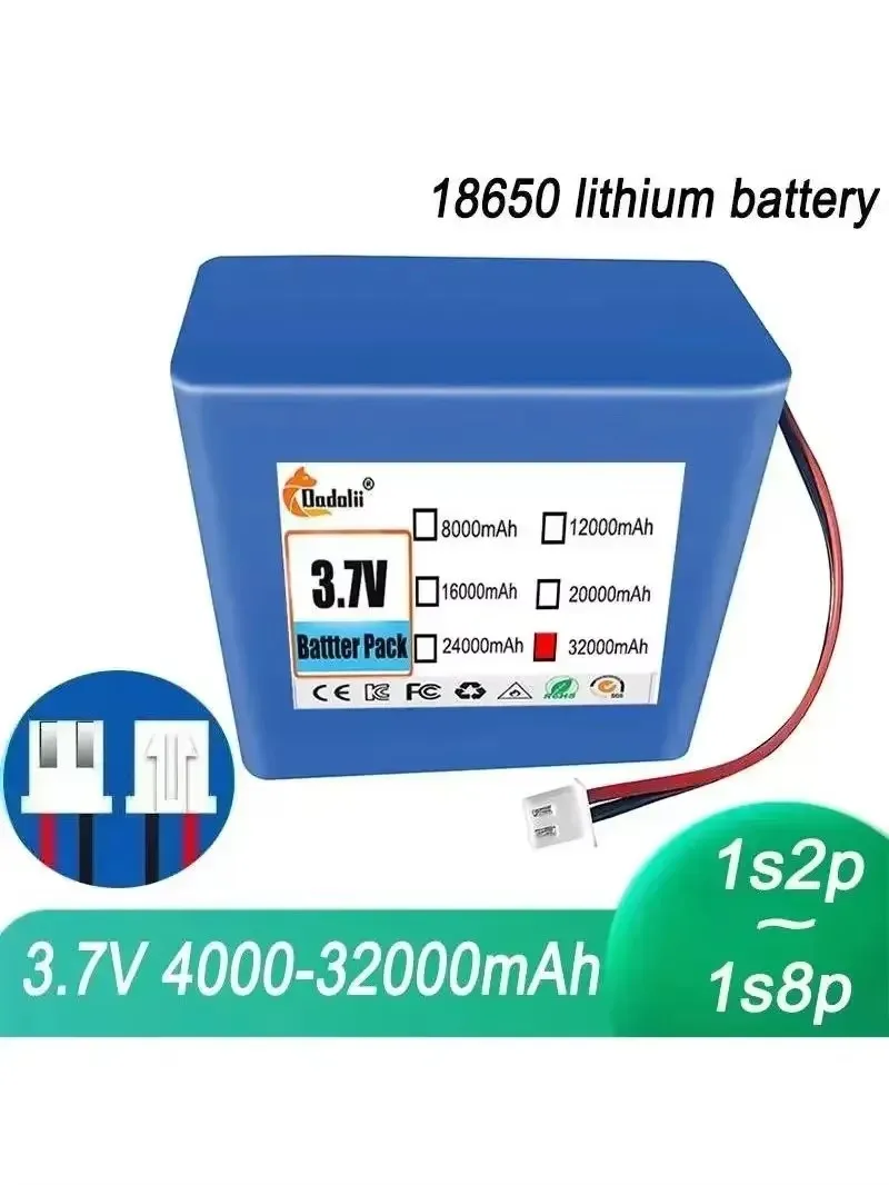 

1S8P 32000mAh Battery Pack with 3.7V 18650 Lithium Battery for Megaphone Speaker Including Protection Board & XH-2P Plug