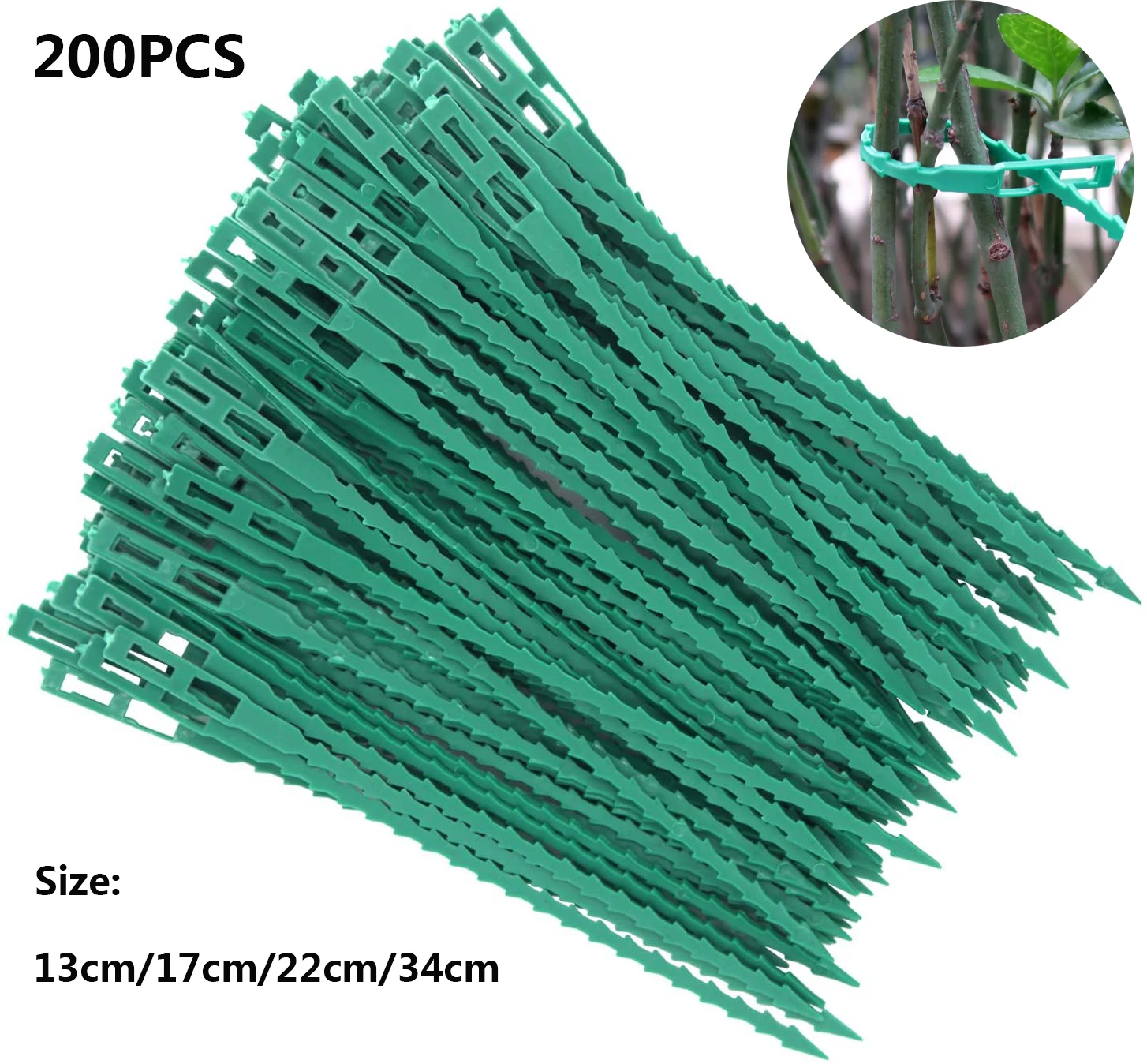 

100Pcs Reusable Garden Cable Ties Plant Support Shrubs Fastener Tree Locking Nylon Adjustable Plastic Cable Ties Tools