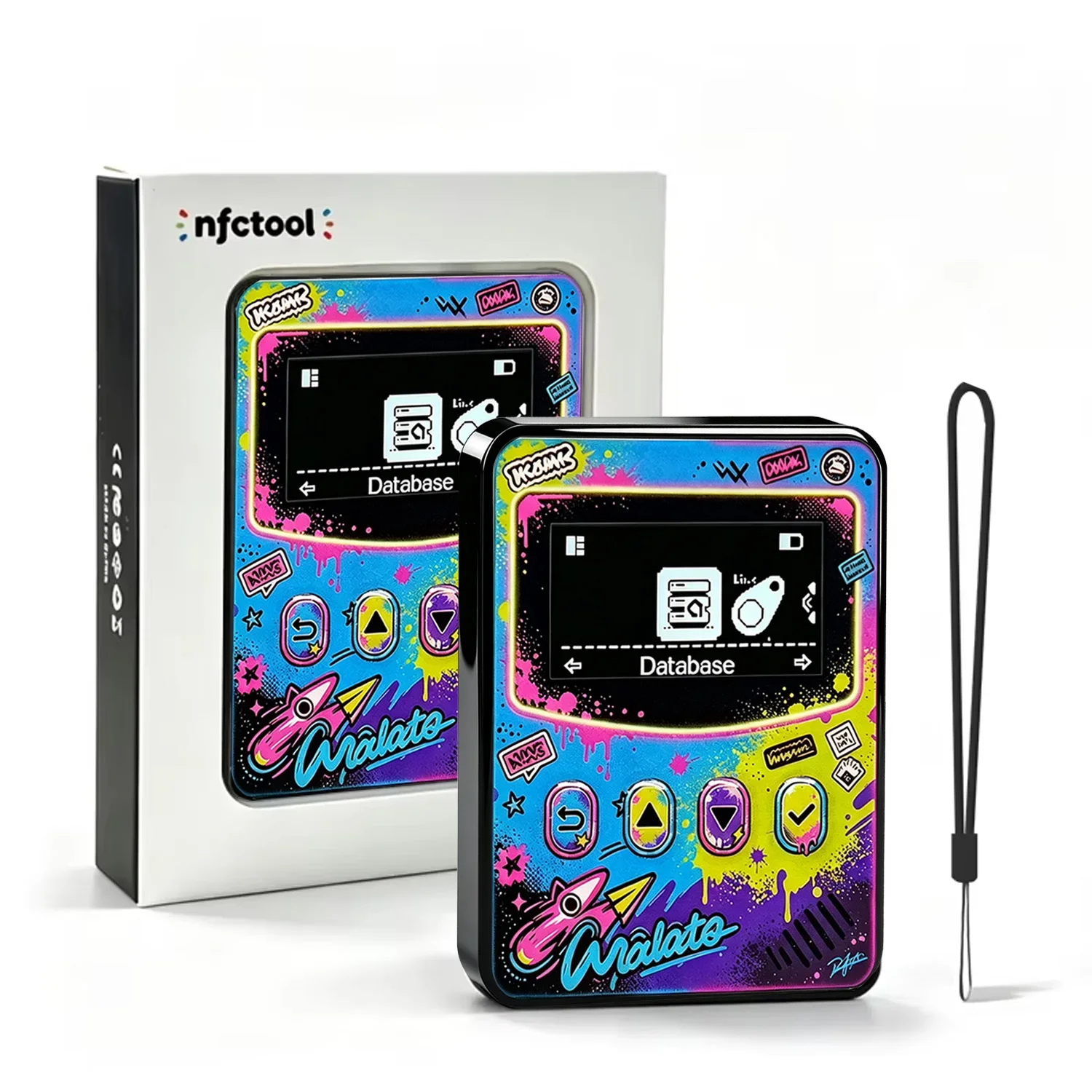 NFCTOOL Graffiti style NFC Smart Simulator For NS Switch/Switch 2 Amiibo Emulator OLED Button Enhanced Range Type-C Charging
