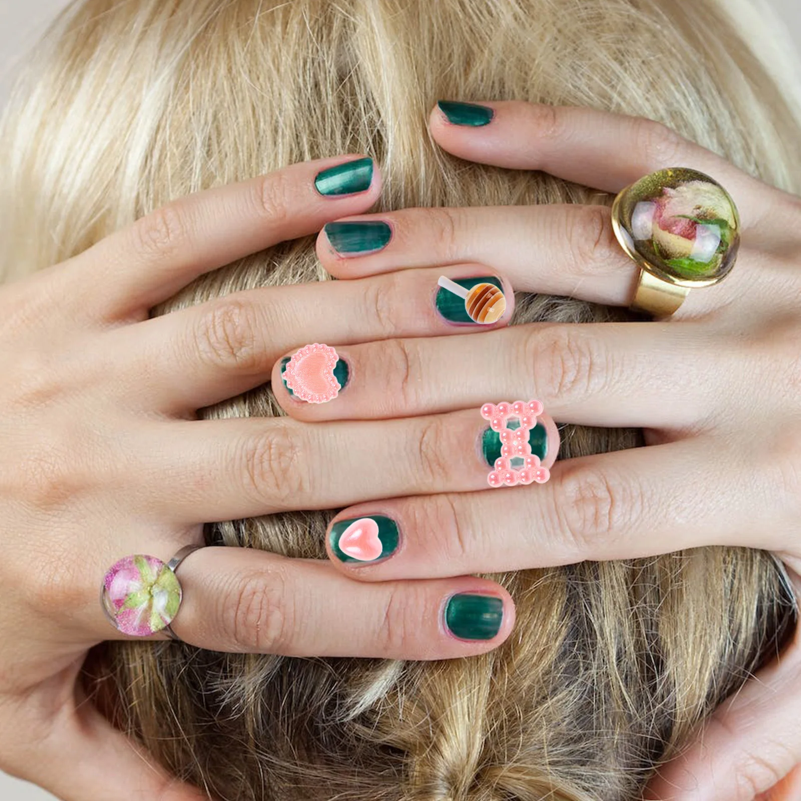 

1Set Mini Heart Nail Charms Plastic Beauty Decors with Irregular Shapes for DIY Manicure Fingernail Art Jewelry Accessories